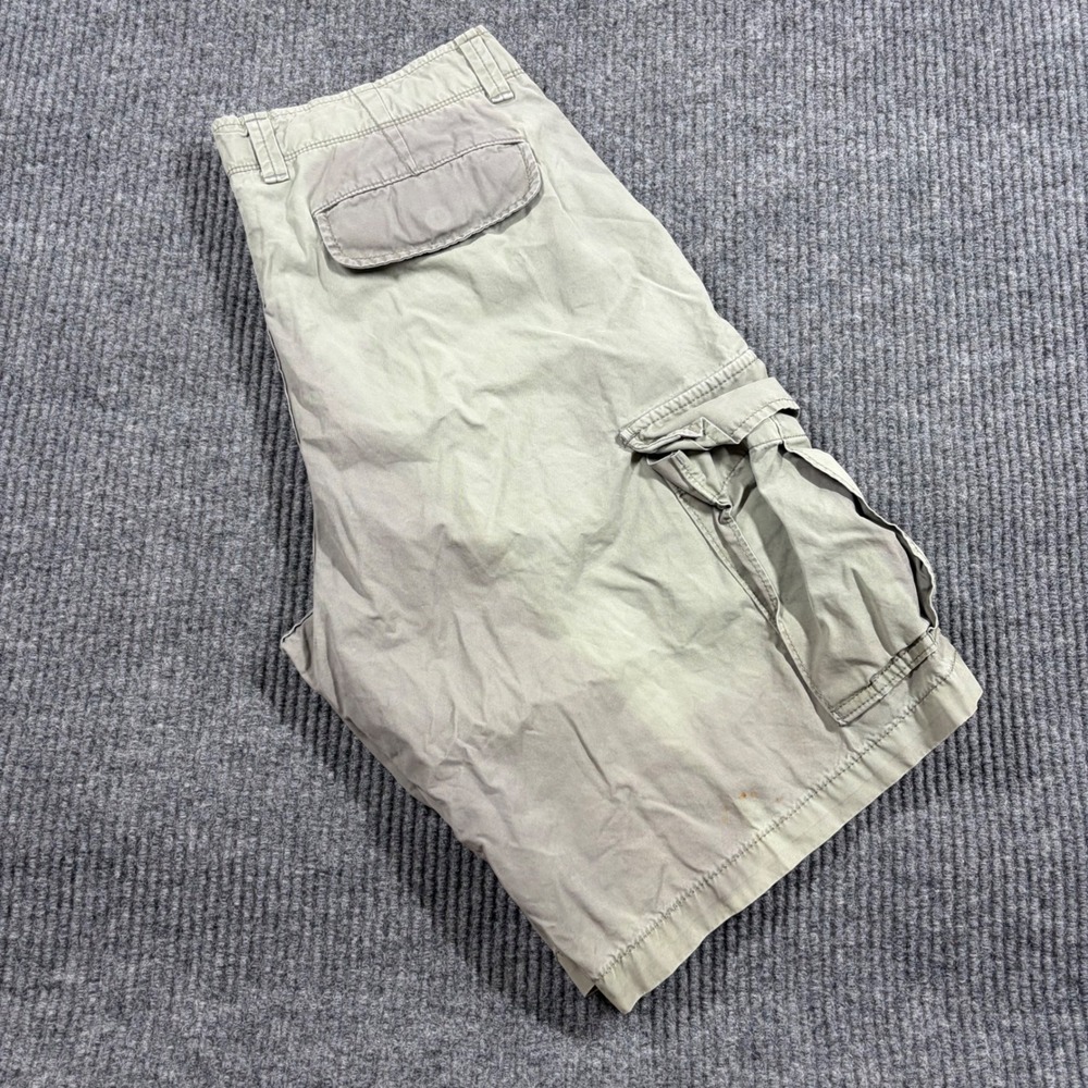 Vintage Gap Shorts Mens 32 Cargo Khaki Green Cotton Multi Pocket Casual